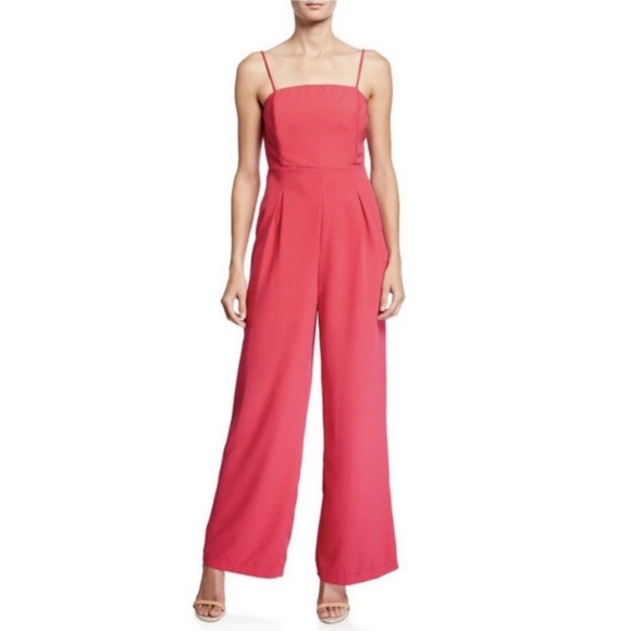 Endless Rose Pants - Endless Rose Pink Wide Leg Jumpsuit